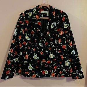 Alfred Dunner floral blazer . EUC